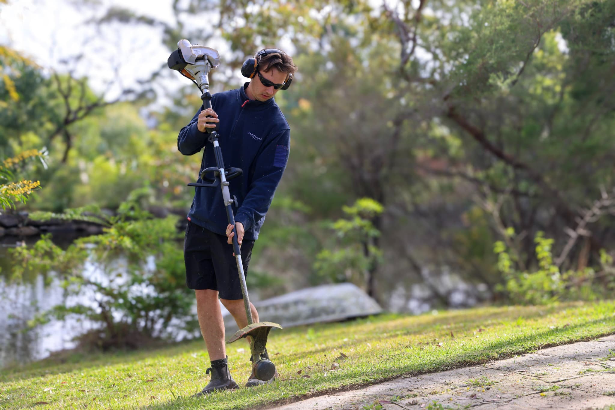 Gardening Sydney crew member on a residential job