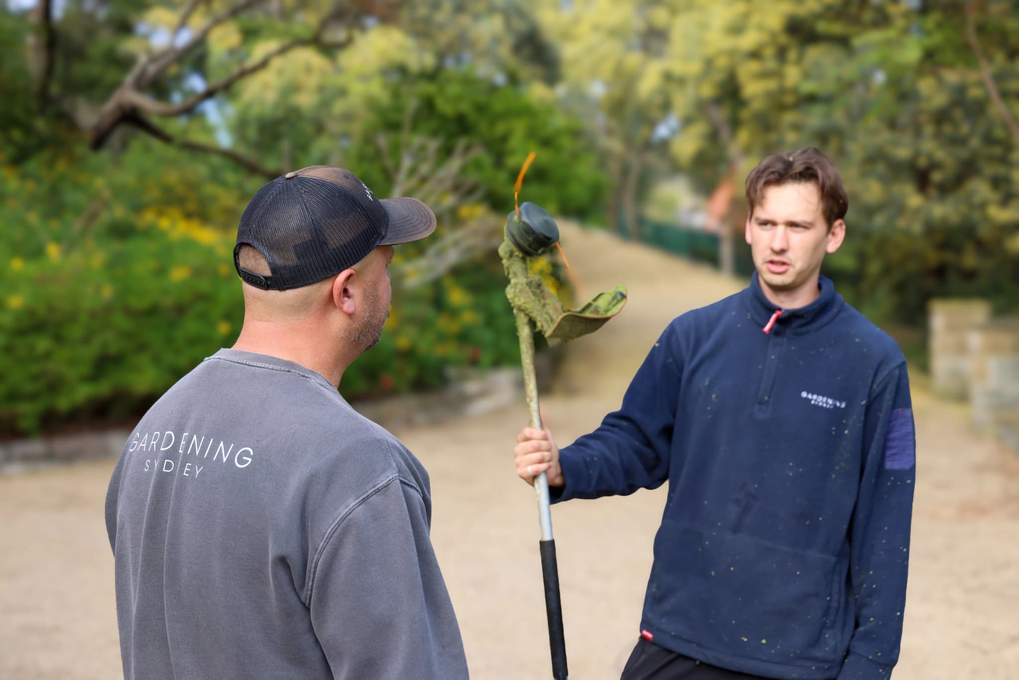Gardening Sydney crew briefing on site